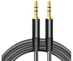 Maxlife audio cable jack 3.5 mm - jack 3.5 mm 1m juodos spalvos