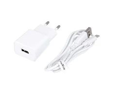 Charger 2.1A Maxlife +kabelis TYP-C USB-C Fast Charge baltos spalvos