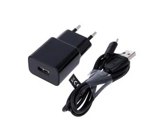 Įkroviklis 2.1A Maxlife +kabelis Micro USB Fast Charge juodos spalvos