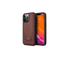 Dėklas Mercedes Benz Apple iPhone 14 Plus Mercedes odinis Urban Line (MEHCP14MARMRE) raudonos spalvos