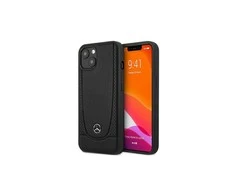 Dėklas Mercedes Benz Apple iPhone 14 Plus Mercedes odinis Urban Line (MEHCP14MARMBK) juodos spalvos