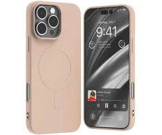 Mercury MagSafe Semi-Silikoninis Apple iPhone 16 Pro Max 6,9" dėklas telefonui rožinės spalvos sand