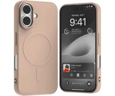 Mercury MagSafe Semi-Silikoninis Apple iPhone 16 6,1" dėklas telefonui rožinės spalvos sand