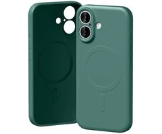 Mercury Semi-Silicone MagSafe dėklas skirtas Apple iPhone 17 žalios spalvos