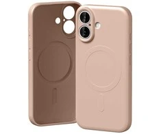 Mercury Semi-Silicone MagSafe dėklas skirtas Apple iPhone 17 rožinės spalvos Sand