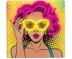 Neon ART LED POWER WOMAN geltonai violetinė FLA02 Forever Light