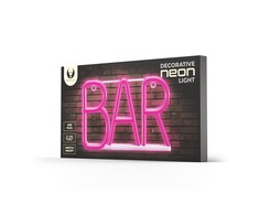 TelForceone NEON LED BAR rožinė Bat + USB FLNE24 Forever Light