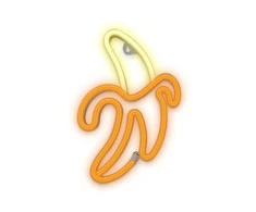 Neoninis LED šviestuvas Bananas balta geltona Bat + USB FLNE10 Forever Light