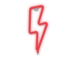 Neoninis LED šviestuvas Žaibas raudona Bat + USB FLNE06 Forever Light