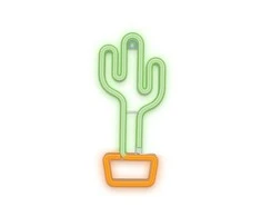 Neon LED Light CACTUS oranžinė ir žalia kaktusas baterijos + USB FLNE02 Forever Light