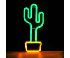 Neoninis LED šviestuvas KAKTUSAS oranžinis žalias Šikšnosparnis + USB FLNE02 Forever Light