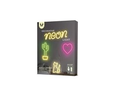 Neon LED Light Širdis red baterijos + USB FLNE07 Forever Light