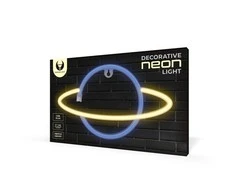 Neoninė LED lemputė SATURN geltona mėlyna Šikšnosparnis + USB FLNE11 Forever Light