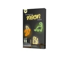 Neoninis LED šviestuvas SATURN geltonas mėlynas Šikšnosparnis + USB FLNE11 Forever Light