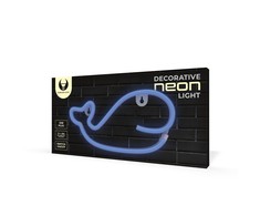 TelForceone Neoninis LED šviestuvas Banginis mėlyna Bat + USB FLNE19 Forever Light