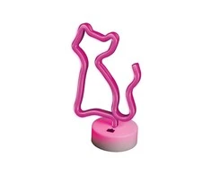 Neon LED ant stovelio Katė rožinis FSNE02 Forever Light