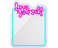 Neoninis veidrodis LED LOVE YOURSELF turkio rožinė FMNE01 Forever Light