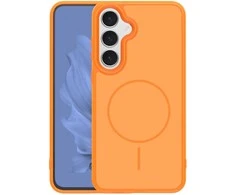 Dėklas Orange Frame Thin Mag case for Samsung Galaxy S25 oranžinis