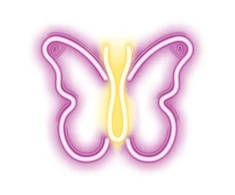 TelForceone Forever Neoninė LED lemputė BUTTERFLY rožinė NNE03 Neolia