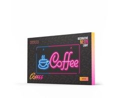 Pakabinamas šviestuvas TelForceone Neon PLEXI LED COFFEE rožinė mėlyna NNE11 Neolia