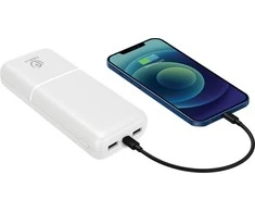 Rebeltec powerbank P20 10W 20000mAh baltos spalvos