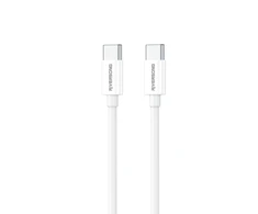 Riversong kabelis Lotus 08 USB-C - USB-C 1,0m 3A light pilkas CT76