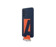 Dėklas „Samsung Galaxy A53 5G“ silikoninis dangtelis su „Navy“ dirželiu