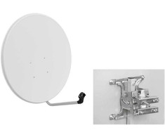 LTC Satellite dish 80, baltas, 5pcs kit with mounting accessories