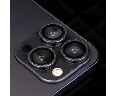 TFO "iPhone 12 Pro Max" 6,7 juodų rombo formos akinių su lęšiais rinkinys (3 vnt.)
