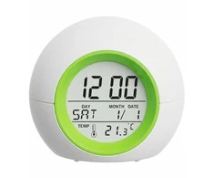 LUK Setty alarm clock with LED light žalias