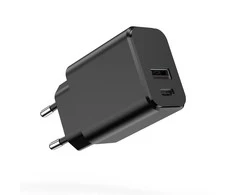 Maxlife "Setty" įkroviklis 1x USB + USB-C 3A 20W, juodas