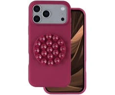 Dėklas Silikoninis lipdukas, skirtas „iPhone 17 Pro 6,3“ bordo spalvos