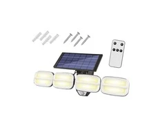 Sieninis šviestuvas Forever Telforceone Sieninė saulės lempa su reguliavimu ir nuotoliniu 8 LED COB 800lm PIR IP65 4800mAh