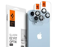 Spigen OPTIK.TR „EZ Fit” Kameros apsauga 2-pack Apple iPhone 14/14 Plus juodos spalvos