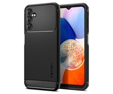 Dėklas Spigen Rugged Armor, juodas - Samsung Galaxy A14 5G