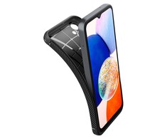 Dėklas Spigen Rugged Armor, juodas - Samsung Galaxy A14 5G