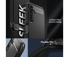 Spigen dėklas Rugged Armor, skirtas Samsung Galaxy A14 4G / LTE matinės juodos spalvos