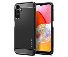 Spigen dėklas Rugged Armor, skirtas Samsung Galaxy A14 4G / LTE matinės juodos spalvos