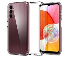 Spigen Ultra Hybrid – dėklas skirtas Samsung Galaxy A14 4G / LTE Transparent