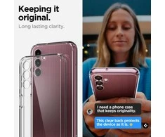 Spigen Ultra Hybrid – dėklas skirtas Samsung Galaxy A14 4G / LTE Transparent