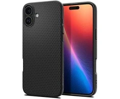 Spigen Liquid Air Apple iPhone 16 – dėklas telefonui juodos spalvos
