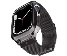 Dėklas „Spigen Metal Fit Pro“, grafito spalvos – „Apple Watch 9/8/7“ (45 mm)