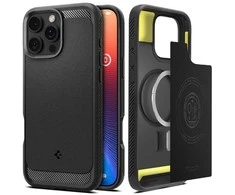 Spigen Rugged Armor MagSafe iPhone 16 Pro Max – dėklas telefonui juodos spalvos
