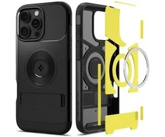 Dėklas Spigen Slim Armor MagSafe, juodos spalvos – Apple iPhone 16 Pro