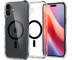 Spigen dėklas ULTRA HYBRID MAG compatible su MagSafe skirtas Apple iPhone 16 Plus juodos spalvos