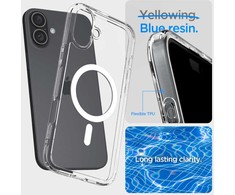 Dėklas Spigen Ultra Hybrid MagSafe, baltos spalvos – Apple iPhone 16 Plus
