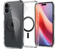 Spigen Ultra Hybrid MagSafe Carbon Fiber Apple iPhone 16 – dėklas telefonui pilkos spalvos