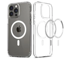 Spigen Ultra Hybrid (MagFit) dėklas skirtas Apple iPhone 13 Pro Max, spalva - Balta