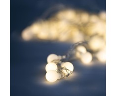 String Light Solar LED FROSTED BALLS SFB61 6,5m 30 rutuliukai šiltai baltos spalvos Forever Light