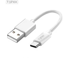 T-Phox USB-A - USB-C kabelis 0,5 m, baltas (TPRZ008335)